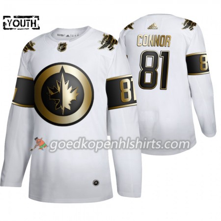 Winnipeg Jets Kyle Connor 81 Adidas 2019-2020 Golden Edition Wit Authentic Shirt - Kinderen